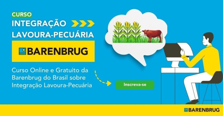 Curso gratuito de Integração Lavoura-Pecuária da Barenbrug, oferecendo conhecimento prático e técnico para produtores rurais melhorarem sua produtividade de forma sustentável.